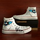 Personalized Shoes Converse Butterfly Eyes Custom Hand Painted Shoes High Top Canvas Sneakers