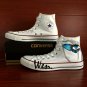 Personalized Shoes Converse Butterfly Eyes Custom Hand Painted Shoes High Top Canvas Sneakers