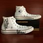 Anime Sneakers Attack On Titan Hand Painted Converse Shoes White Fashion Canvas Sneakers Gifts