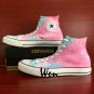 Women Men High Top Pink Galaxy Converse Shoes Custom Hand Painted Shoes Unique Canvas Sneakers