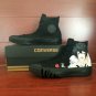 All Black Converse Death Note Hand Painted Shoes High Top Fashion Canvas Sneakers Gifts
