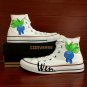 High Top Converse Pokemon Oddish Hand Painted Shoes White High Top Canvas Sneakers Gifts