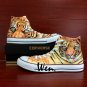 Unique Converse Sneakers Tiger Hand Painted Shoes High Top Canvas Sneakers Gifts Men Women