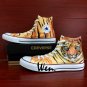Unique Converse Sneakers Tiger Hand Painted Shoes High Top Canvas Sneakers Gifts Men Women