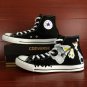 Anime Soul Eater Converse Chuck Taylor Hand Painted Shoes Black High Top Fashion Canvas Sneakers