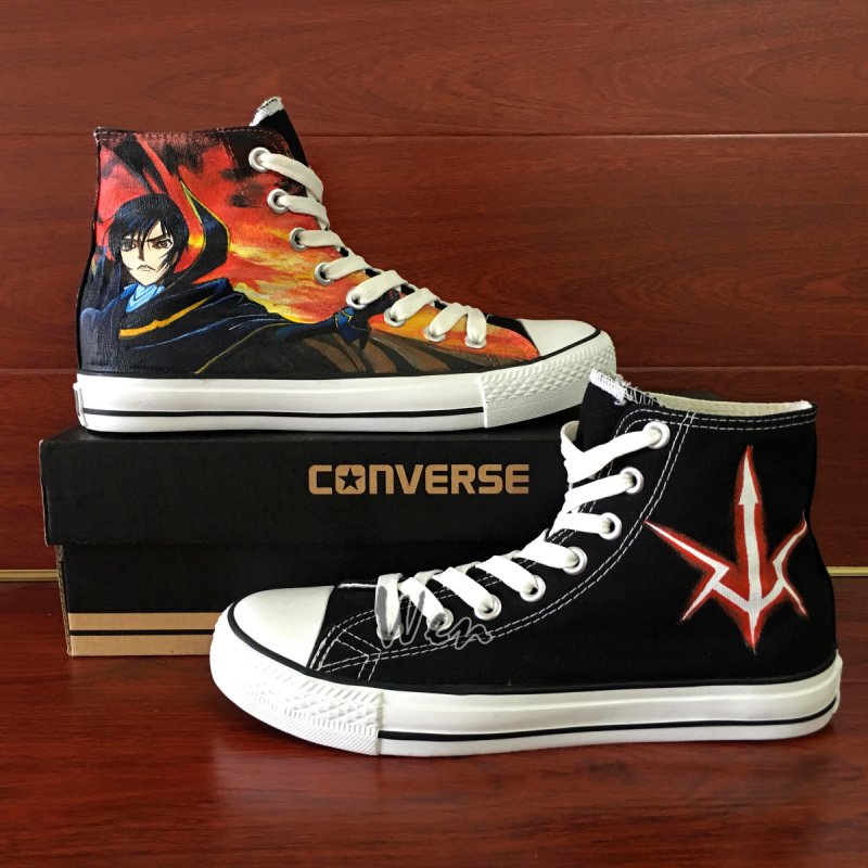 Anime Design Code Geass Converse All Star Shoes Hand Painted Canvas ...