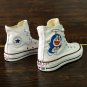 Design Anime Converse All Star Shoes Doraemon Hand Painted Canvas Sneakers White High Tops