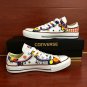 Original Design Colorful Floral Totem Hand Painted Canvas Shoes Converse Mens Womens