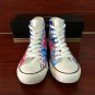 Colorful Floral Converse Shoes Original Design Hand Painted Flower Canvas Sneakers