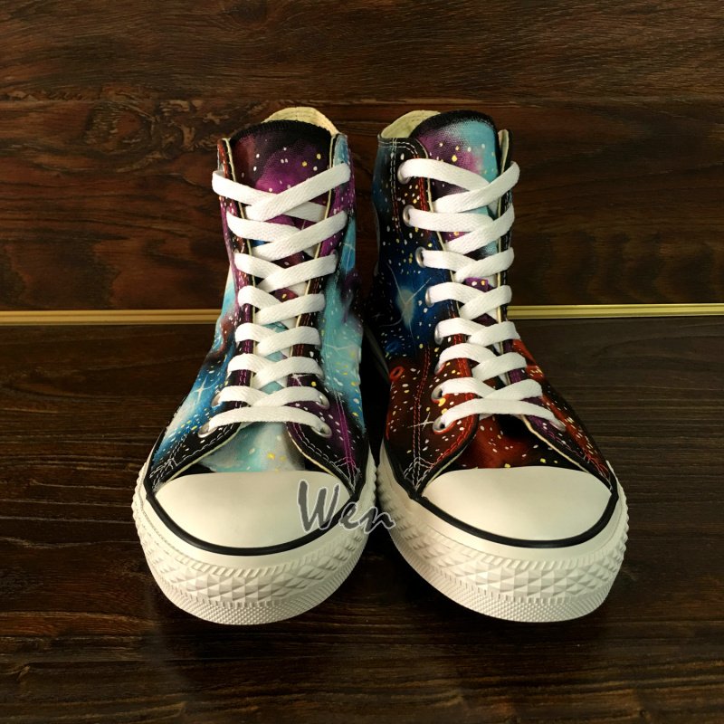 Original Design Galaxy Nebular Hand Painted Shoes Unisex Converse ...