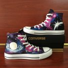 Galaxy Space Hand Painted Shoes Original Design Converse Chuck Taylor High Top Sneakers
