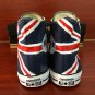 Union Jack UK Flag Design Hand Painted Shoes Man Woman's Blue Converse All Star Sneakers