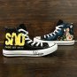 Anime Converse All Star Design Sword Art Online Hand Painted Shoes High Top Canvas Sneakers