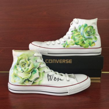 Original Design Succulent Plants Converse All Star Hand Painted Shoes for  Men Women