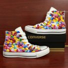 Hand Painted Shoes Colorful Chocolate Beans Custom Design Converse Chuck Taylor Sneakers