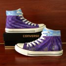 Lavender Custom Design Hand Painted Canvas Sneakers Man Woman's Converse Shoes