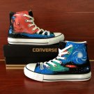 Original Colorful Galaxy Space Converse Unisex Hand Painted Canvas Shoes High Top Sneakers