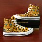 Design Leopard Animal Converse Shoes Original Hand Painted Canvas Sneakers for Man Woman