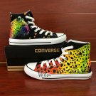 Animal Leopard Print Original Design Converse Shoes Hand Painted Canvas Sneakers for Man Woman