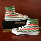 Merry Christmas Design Converse All Star Shoes High Top Hand Painted Canvas Sneakers