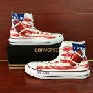 American Football Original Design Hand Painted Shoes Man Woman's Converse All Star