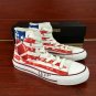 American Football Original Design Hand Painted Shoes Man Woman's Converse All Star