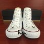 Anime Naruto Kakashi Custom Design Hand Painted Canvas Shoes Unisex White High Top Converse