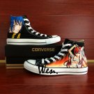 Design Fairy Tail Erza Jellal Anime Hand Painted Canvas Shoes Converse All Star