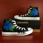 Blue Rose Original Flower Hand Painted Canvas Shoes Converse All Star for Man Woman