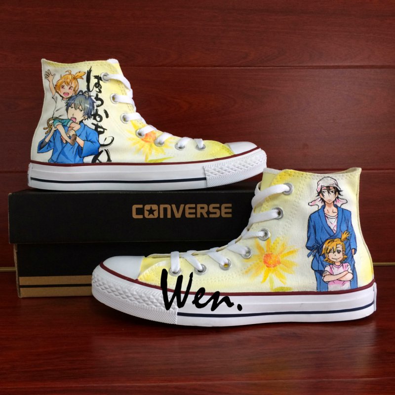 Anime Shoes Custom Design Barakamon Unisex Hand Painted Converse All Star Canvas Sneakers