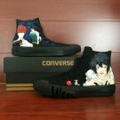 Anime Death Note L.Lawliet Yagami Light Hand Painted Converse Shoes Man Woman Canvas Sneakers