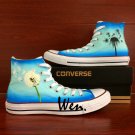Original Design Dandelion Taraxacum Hand Painted Canvas Shoes Men Women's Converse All Star High Top