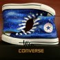 Original Hand Painted Galaxy Shoes for Man Woman Design Nebular Stars High Top Converse All Star