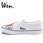 Wen Anime Hand Painted Shoes Custom Design Tiger Dragon Slip Ons Men Women's Canvas Sneakers