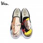 Wen Anime Shoes Hand Painted Slip On Design One Punch Man Men Women Canvas Sneakers