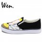 Wen Anime Shoes Hand Painted Slip On Design One Punch Man Men Women Canvas Sneakers
