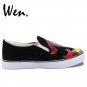 Wen Anime Shoes Hand Painted Slip On Design One Punch Man Men Women Canvas Sneakers