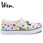 Wen Colorful Childlike Game Machine Design Slip On Shoes Hand Painted Canvas Sneakers