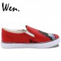 Wen Men Women's Hand Painted Shoes Design Anime Shouwa Genroku Rakugo Shinjuu Slip On
