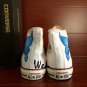 Original Design Hand Painted Shoes Blue Butterfly Converse All Star High Top Canvas Sneakers