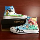 Unisex Converse All Star Anime Howl's Moving Castle Hand Painted Canvas Shoes High Top Sneakers