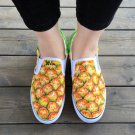 Wen Fruit Pineapple Original Design Hand Painted Shoes Slip on Flats Canvas Sneakers