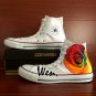 Colorful Rose Original Design Flower Hand Painted Shoes High Top Converse Chuck Taylor