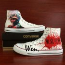 Anime Hand Painted Shoes Design Tokyo Ghouls High Top Converse All Star Canvas Sneakers