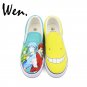 Wen Design Slip on Anime Assassination Classroom Hand Painted Shoes for Man Woman