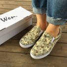 Wen Hand Painted Shoes Design Special Forces Camouflage Slip on Man Woman Canvas Sneakers