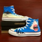 Ocean Shark Custom Design Converse All Star Shoes Hand Painted Canvas Sneakers
