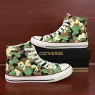 Army Camouflage Pattern Custom Design Canvas Shoes Hand Painted Converse All Star