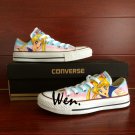 Low Top Hand Painted Shoes Design Anime Sailor Moon Converse All Star Unisex Canvas Sneakers