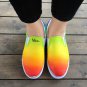 Wen Gradient Color Change Hand Painted Shoes Slip on Canvas Sneakers for Man Woman